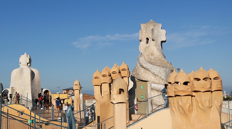 Casa Milà (La Pedrera) in Barcelona, modernist architecture by Antoni Gaudí
