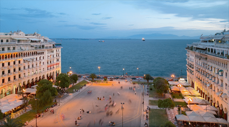 Aristotelous Square – the heart of Thessaloniki, Greece.