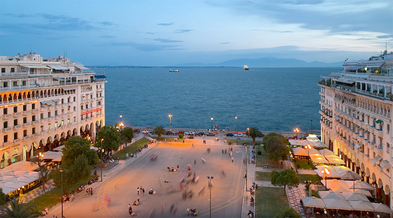 Aristotelous Square – the heart of Thessaloniki, Greece.