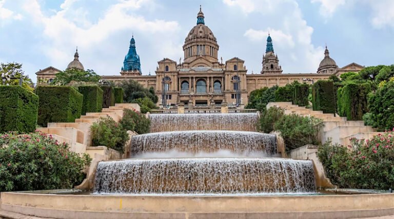 Exterior view of the National Art Museum of Catalonia showing the grand Palau Nacional architecture on Montjuïc hill