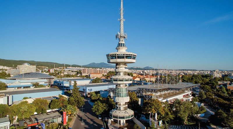 OTE Tower in Thessaloniki, Greece, panoramic view of the city