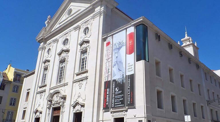 Exterior view of the Money Museum building in Lisbon showing its architectural façade