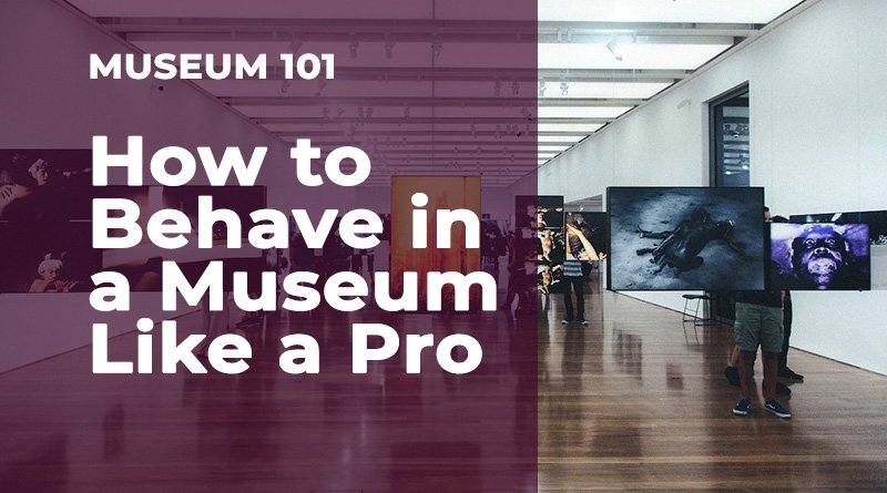 Traveler respectfully exploring a museum exhibition while following proper museum etiquette guidelines