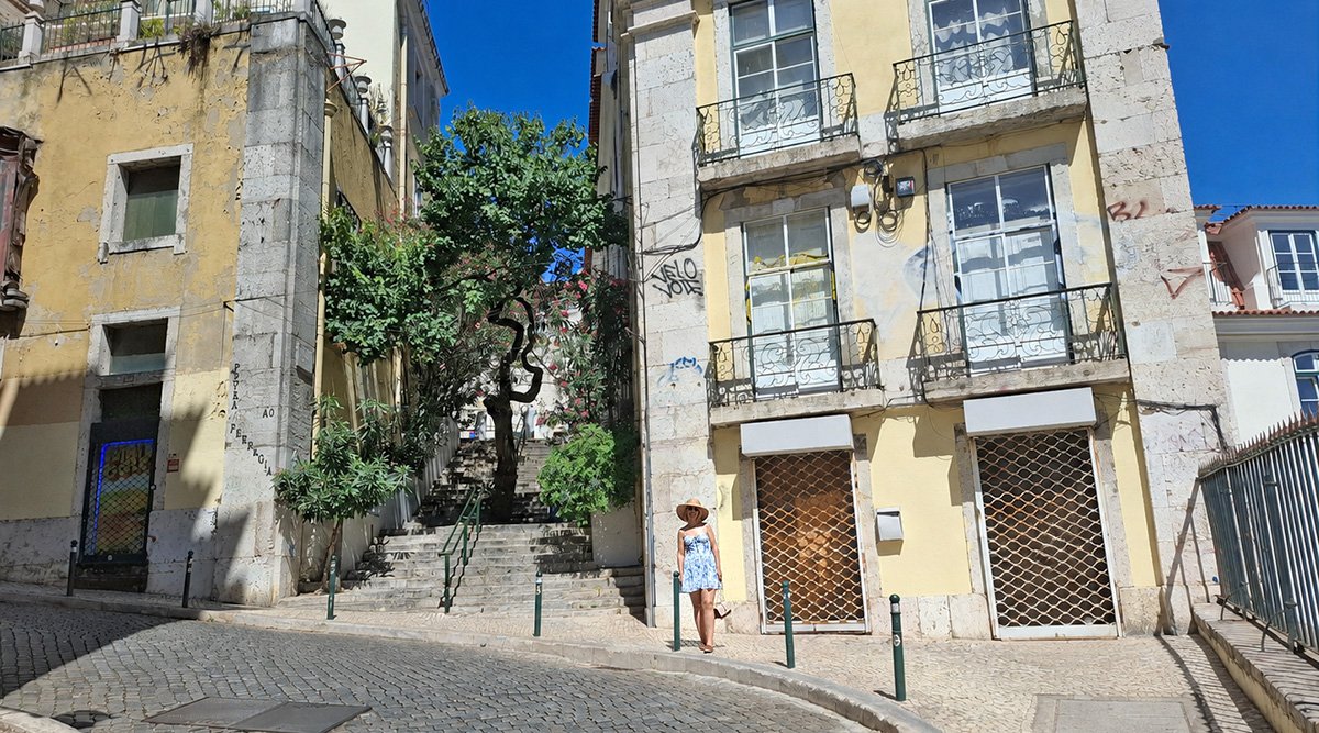 Exploring the streets of Lisbon during a cultural trip to Portugal
