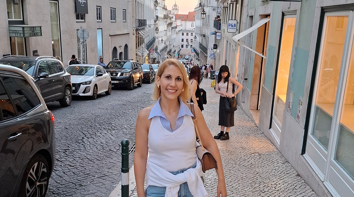 Exploring the streets of Lisbon, Portugal, during my first visit